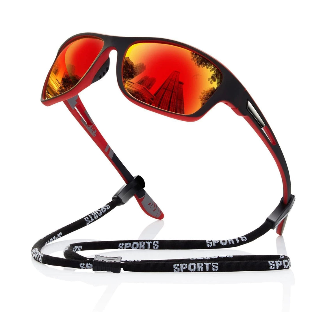 Lunettes de soleil sportives pour femmes, verres polarisés, protection UV, parfaites pour activités extérieures.