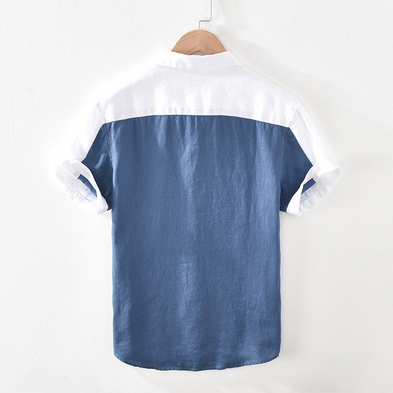Chemise d'été homme casual à motifs colorés, parfaite pour un look frais et polyvalent.