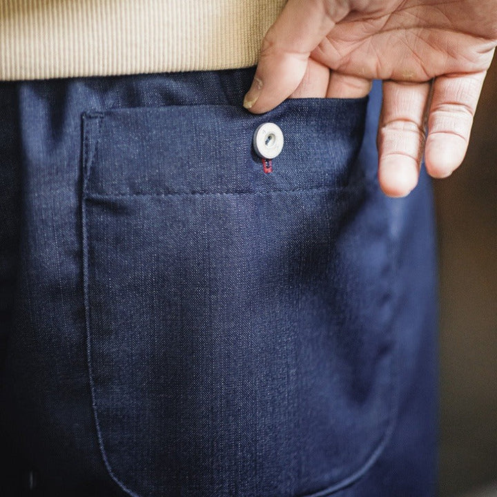 Mode masculine: Pantalon homme décontracté, coupe ample et confortable avec cordon, idéal pour le quotidien.