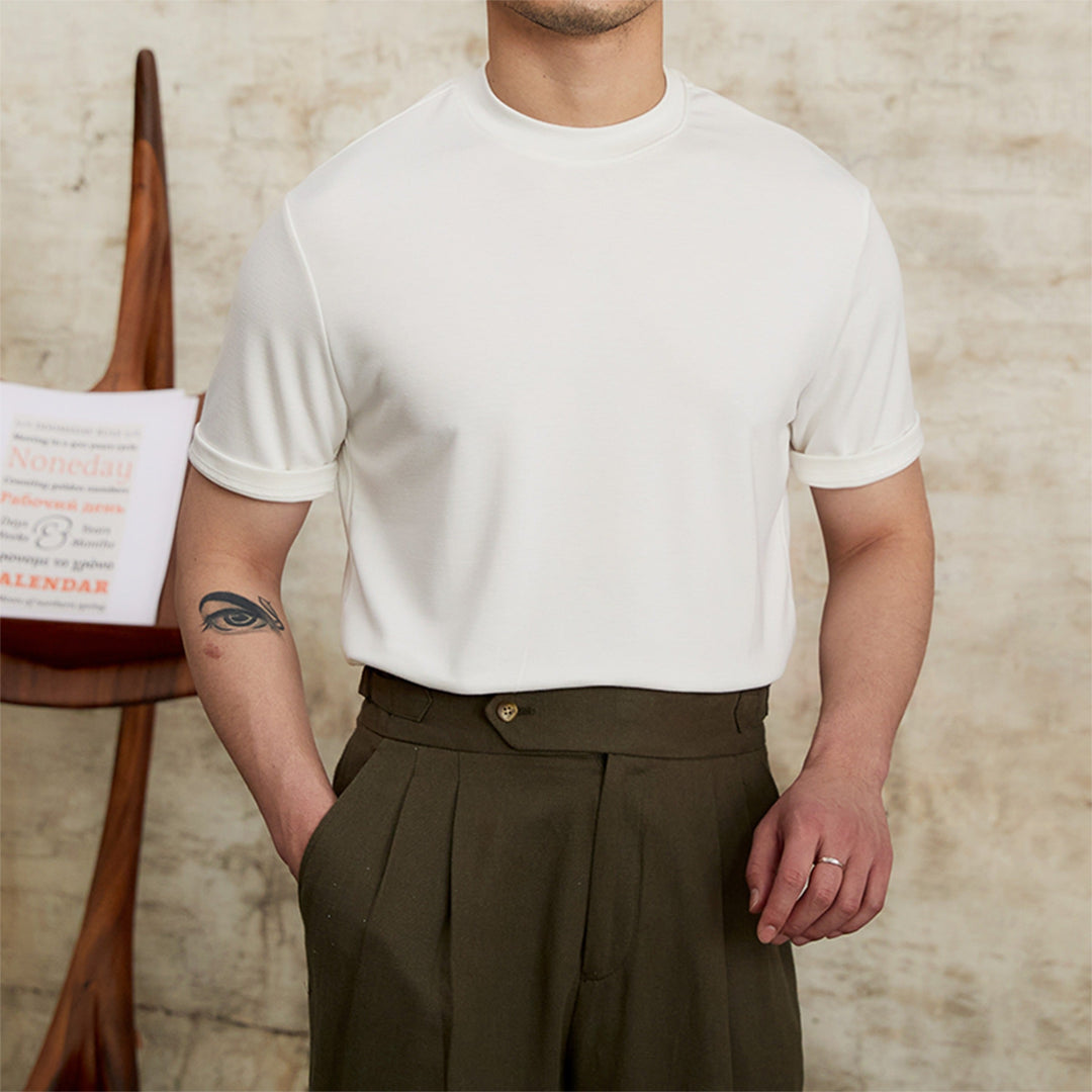 T-shirt homme Elias blanc, doux et confortable, idéal pour un look décontracté ou polyvalent en été.