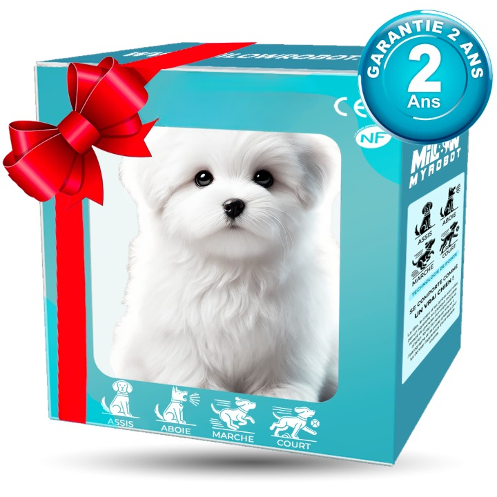 Adorable chiot robot interactif en peluche qui marche et aboie. Jouet électronique pour garçons et filles.