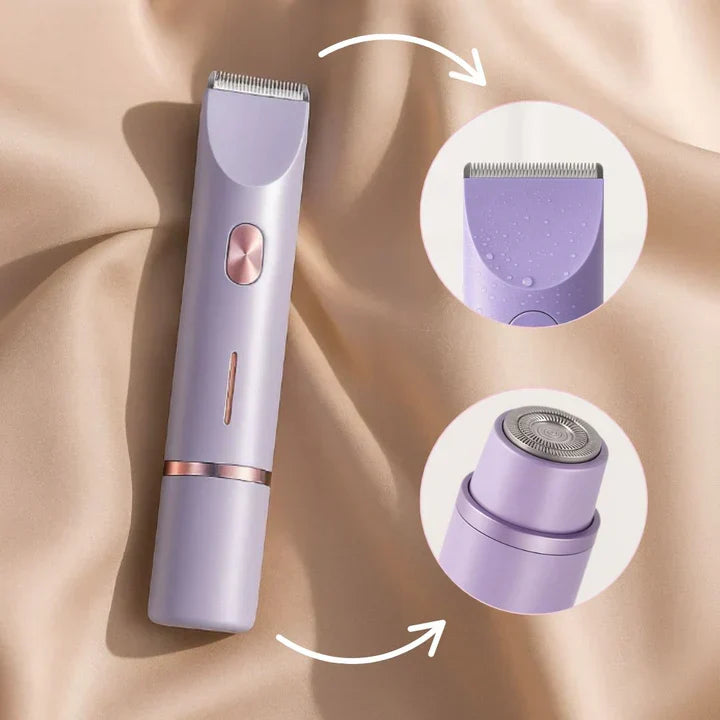 Rasoir intime électrique IntimLisse compact et sans fil, idéal pour épilation douce en voyage pour femme.