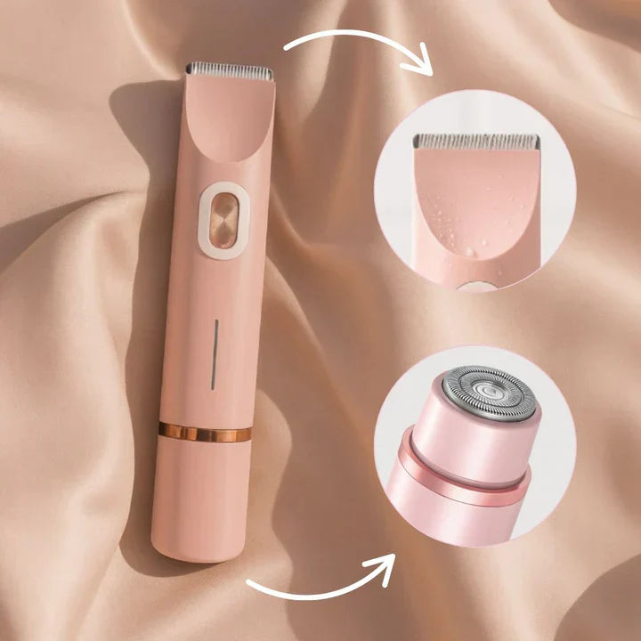 Rasoir femme électrique IntimLisse sans fil, étanche usage douche, épilation facile et hygiénique.