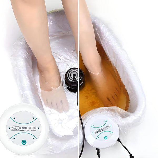 Bain de pieds ionique rajeunissant pour relaxation à domicile et bien-être des pieds.