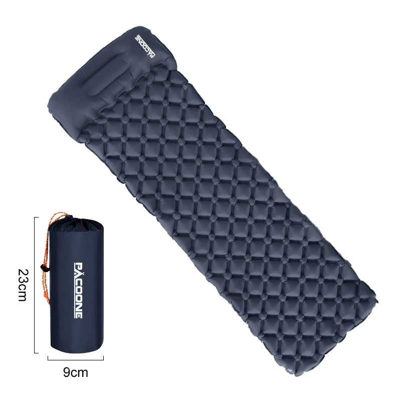 Matelas gonflable de randonnée, léger et étanche, offrant un confort optimal pour le bivouac et le camping.
