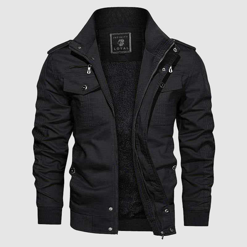 Veste pilote homme chaude et confortable pour l'hiver et l'automne, blouson aviateur élégant, coupe-vent.