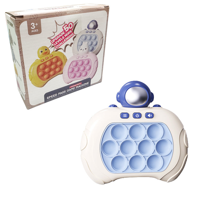 Jeu de réaction sensoriel Quick Push pour enfants, parfait pour stimuler réflexes et concentration.