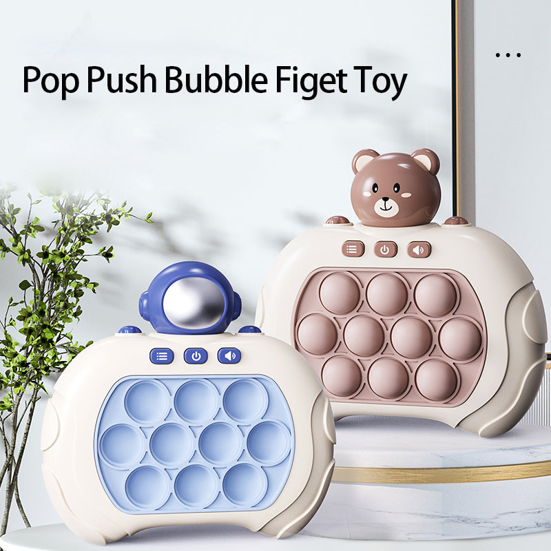 Jouer au Quick Push, jeu sensoriel ludique qui entraîne les réflexes et la concentration.