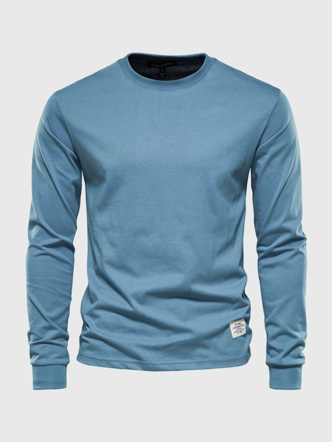 T-shirt homme confortable à manches longues, col rond, vêtement essentiel pour un style décontracté.