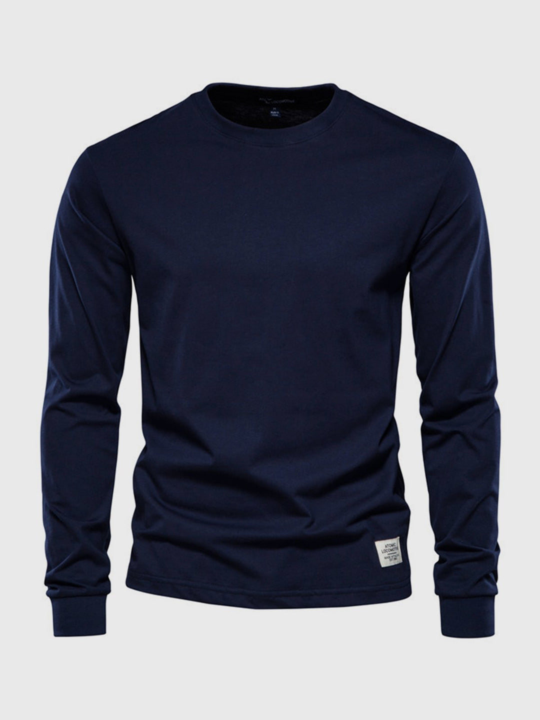 Essentiel garde-robe homme: t-shirt manches longues, col rond, décontracté et confortable, coupe droite tendance.