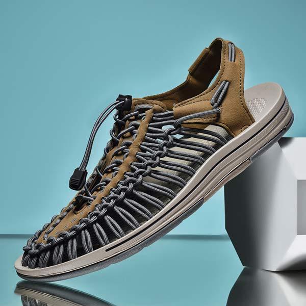 Chaussures d'été tissées pour hommes, confortables et résistantes, parfaites pour la randonnée légère.