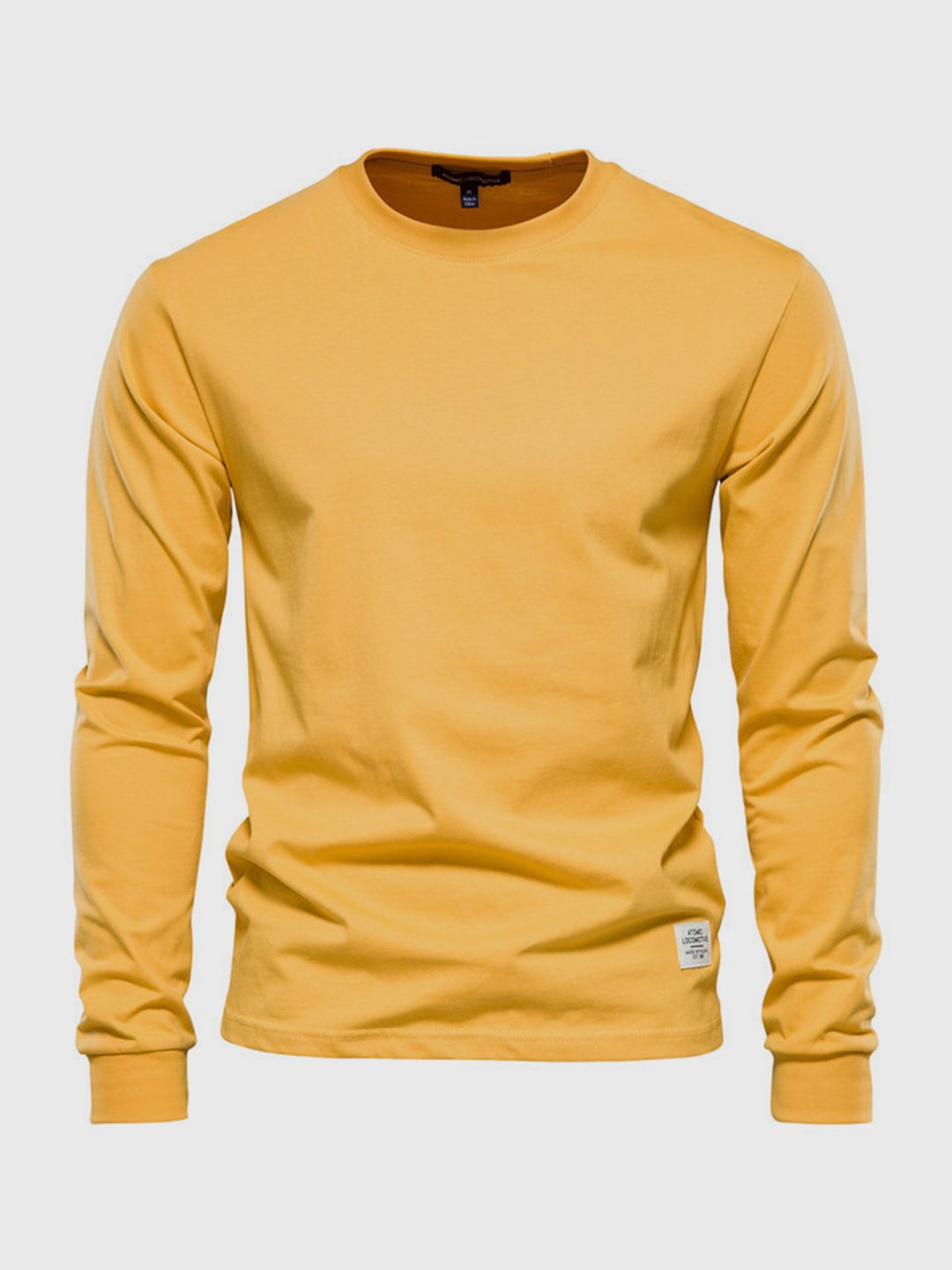 T-shirt homme tendance, manches longues, col rond, polyvalent pour un style décontracté et un confort quotidien.