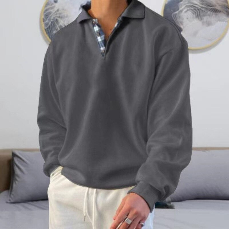 Pull homme polyvalent, manches longues, pour un look décontracté ou plus habillé, très confortable.