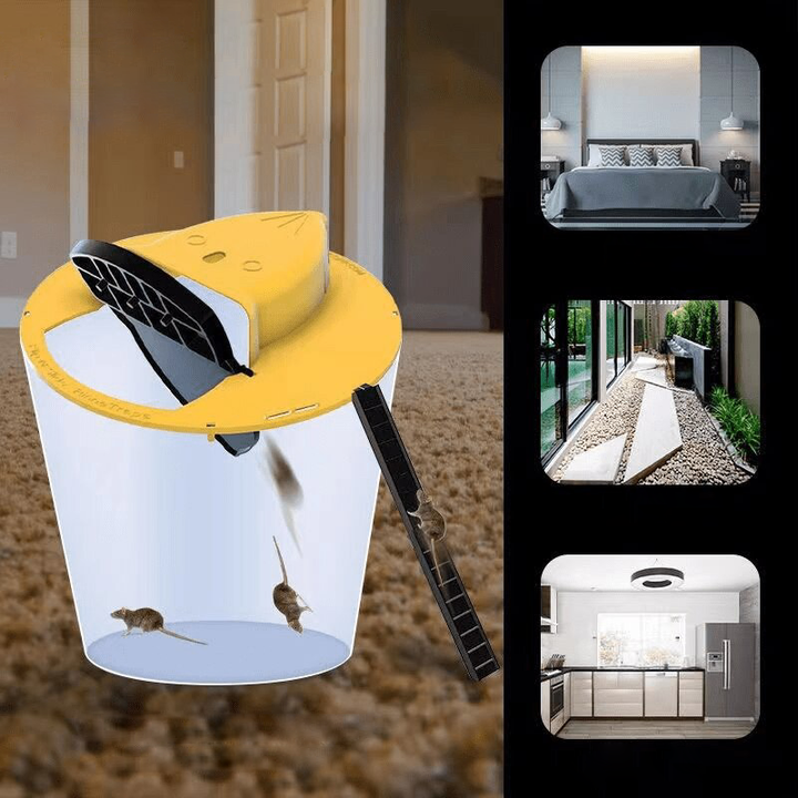 Piège à souris humain robuste, couvercle de seau universel, idéal jardin/intérieur pour une maison saine, contrôle nuisibles.