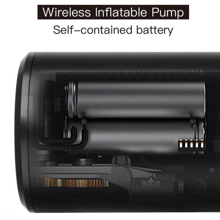Petite pompe à pneu électrique portable, gonfleur sans fil pour voiture et vélo, accessoire auto pratique pour voyage.