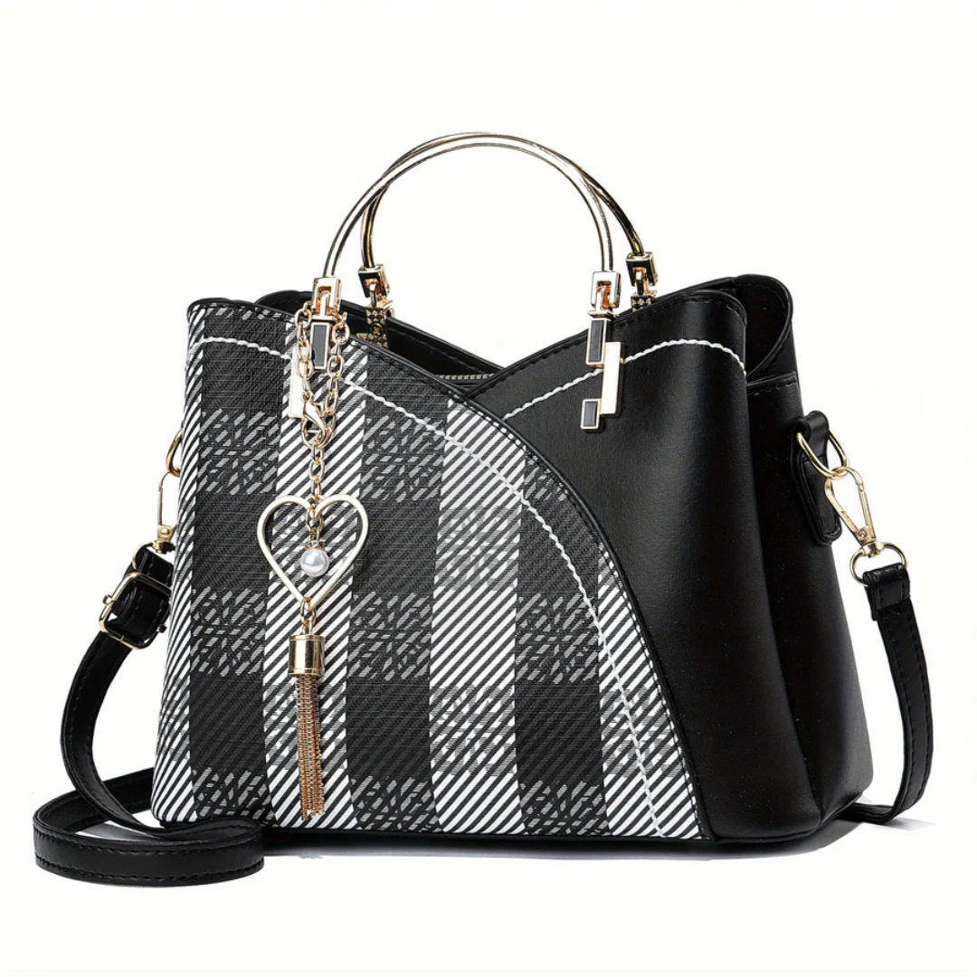 Sac à main élégant pour femmes, style épuré, parfait pour compléter une tenue de ville.