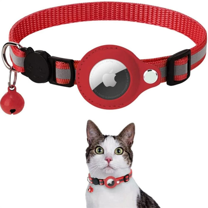 Collier chat résistant pour l'aventure, réfléchissant, avec support GPS pour suivi.