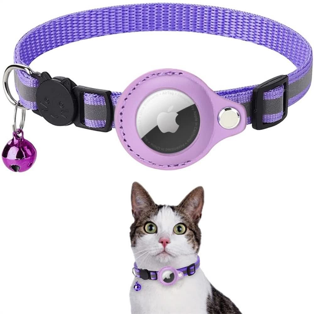 Collier chat haute visibilité réfléchissant, avec support GPS pour localisation précise.
