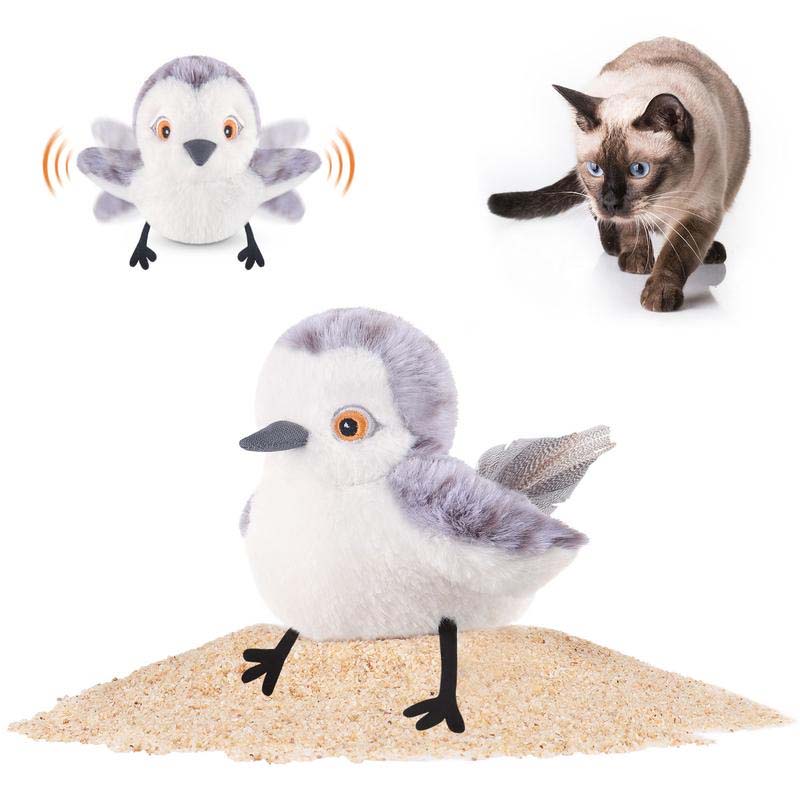 Le jouet interactif pour chat avec plumes et sons réalistes est un excellent accessoire de stimulation.