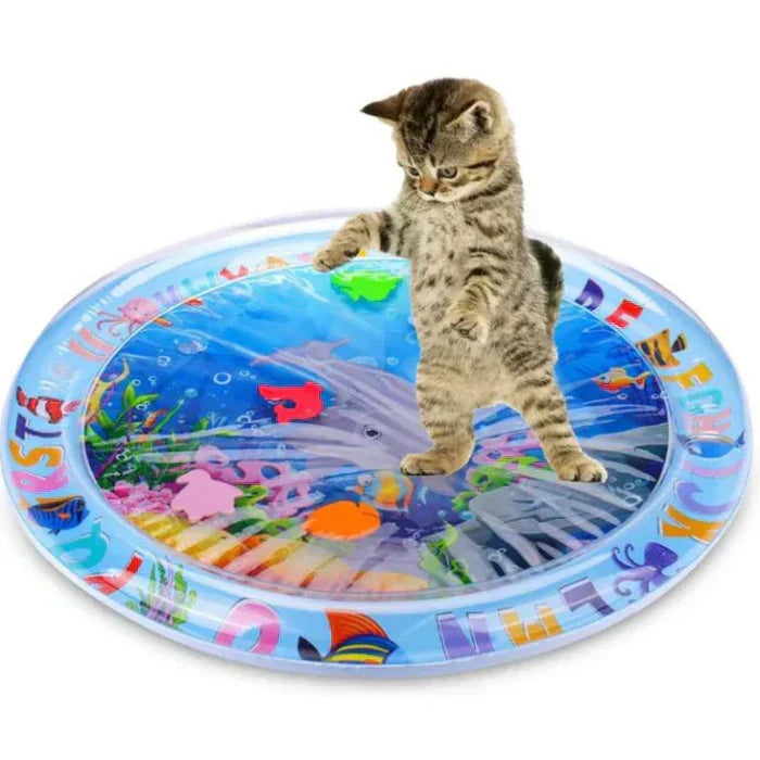Tapis de jeu pour chats, encourageant l'activité physique et la stimulation mentale. Parfait pour chats actifs.