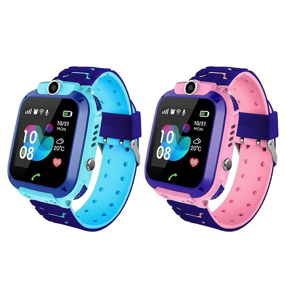 Montre intelligente enfant avec GPS, appels et fonction SOS pour la sécurité des petits, design moderne.