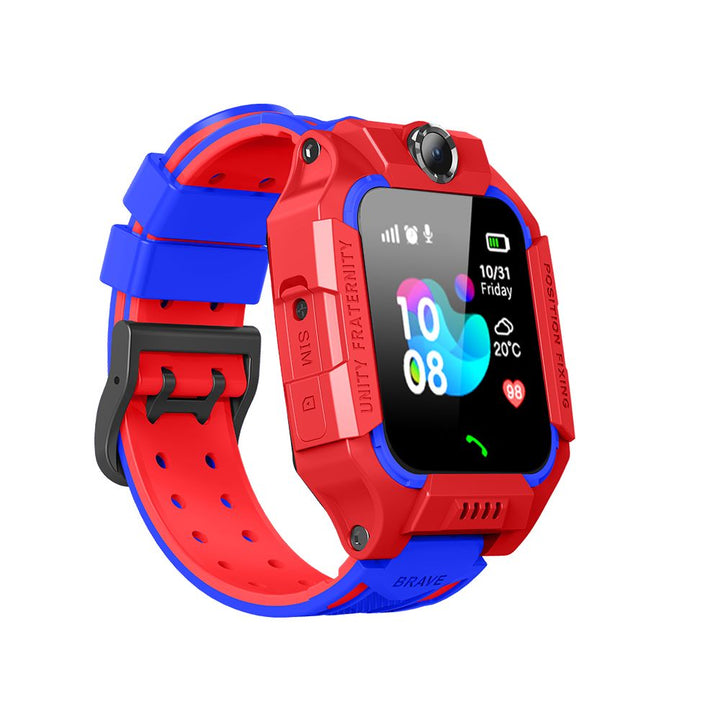 Gadget enfant : montre intelligente connectée avec GPS, caméra intégrée, appels vocaux et bouton SOS d'urgence.