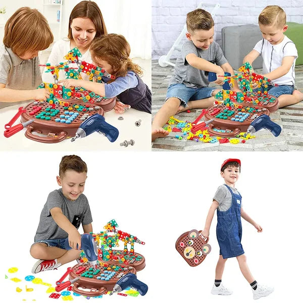 Détail de pièces de construction Montessori colorées. Stimulateurs de créativité et de développement de l'enfant.