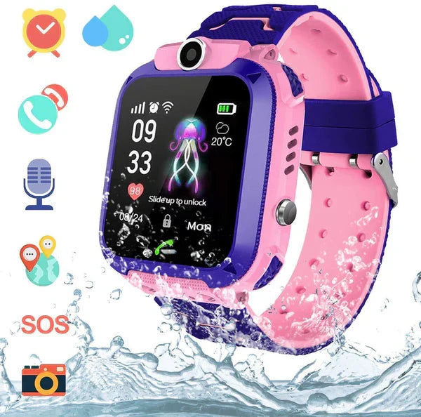Montre GPS et téléphone pour enfant, offrant aux parents une tranquillité d'esprit avec suivi en direct et alerte SOS.