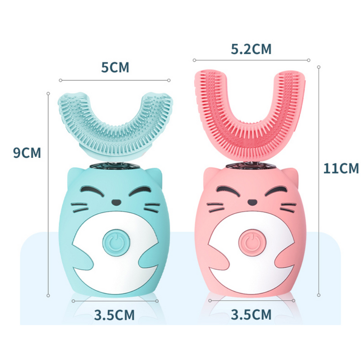 Brosse à dents sonique rechargeable pour enfants, nettoyage puissant mais doux pour une hygiène dentaire optimale.