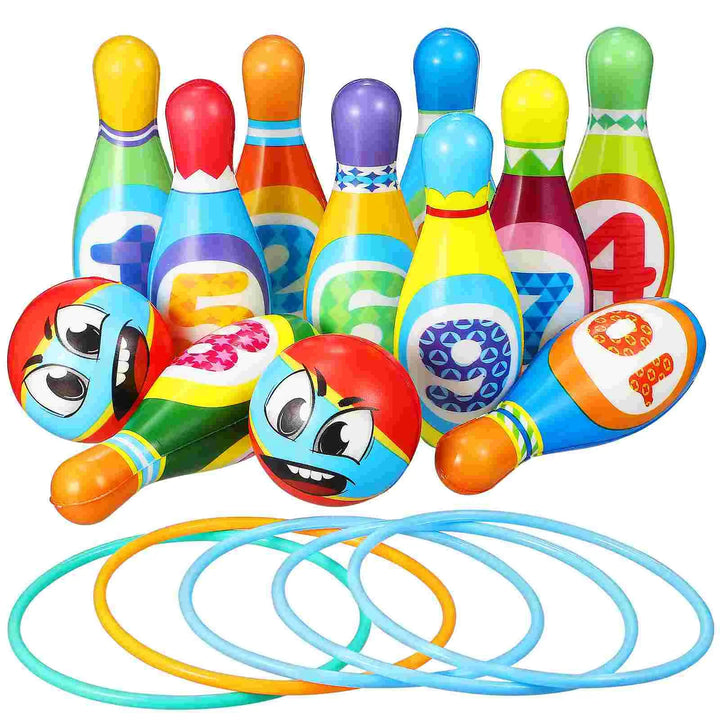 Set de bowling éducatif coloré pour enfants, jeu d'intérieur/extérieur, favorise le développement et l'éveil.