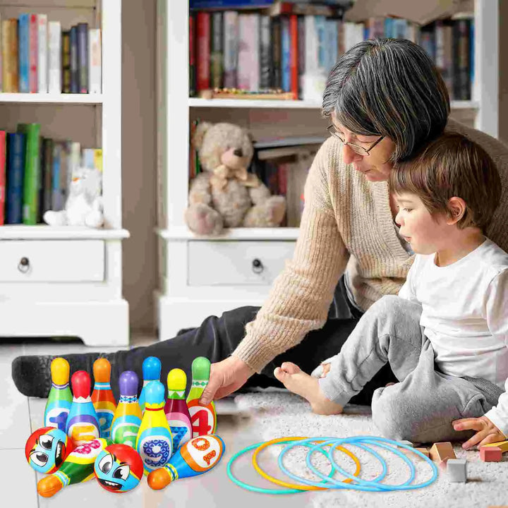 Jeu de bowling éducatif pour enfants, développe la coordination et l'éveil, activité amusante pour petits sportifs.
