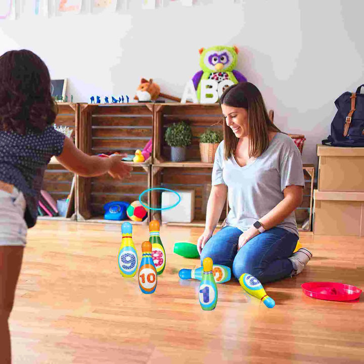 Set de bowling pour enfants, idéal pour le jardin ou le salon, jouet éducatif et sportif stimulant le développement.