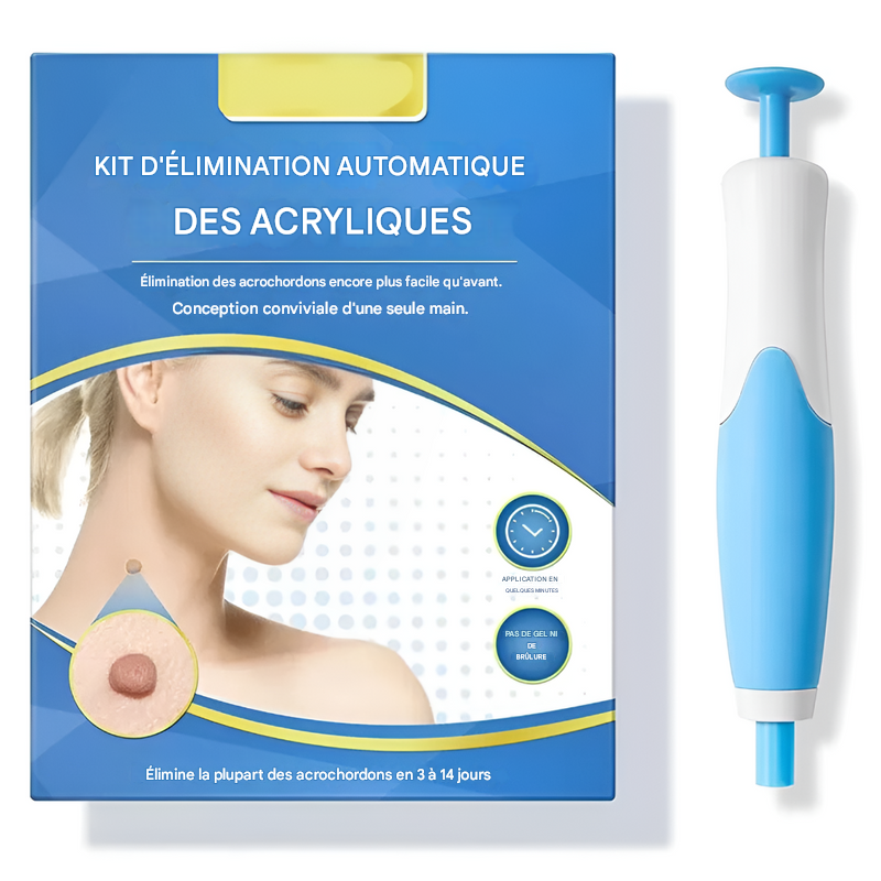 Application précise du kit de cryothérapie pour un soin efficace des acrochordons à domicile, en toute sécurité.