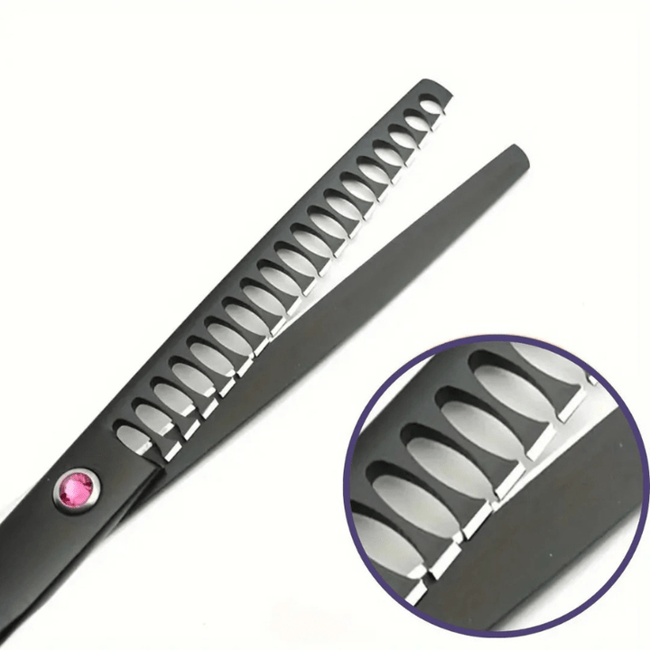 Ensemble complet de ciseaux professionnels pour toilettage d'animaux, coupe-poil pour chien et chat.