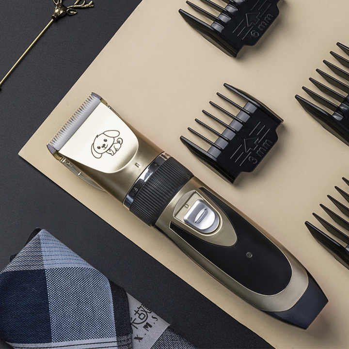 Solution complète pour l'entretien et le soin du pelage: kit tondeuse chien silencieuse avec accessoires de coupe.