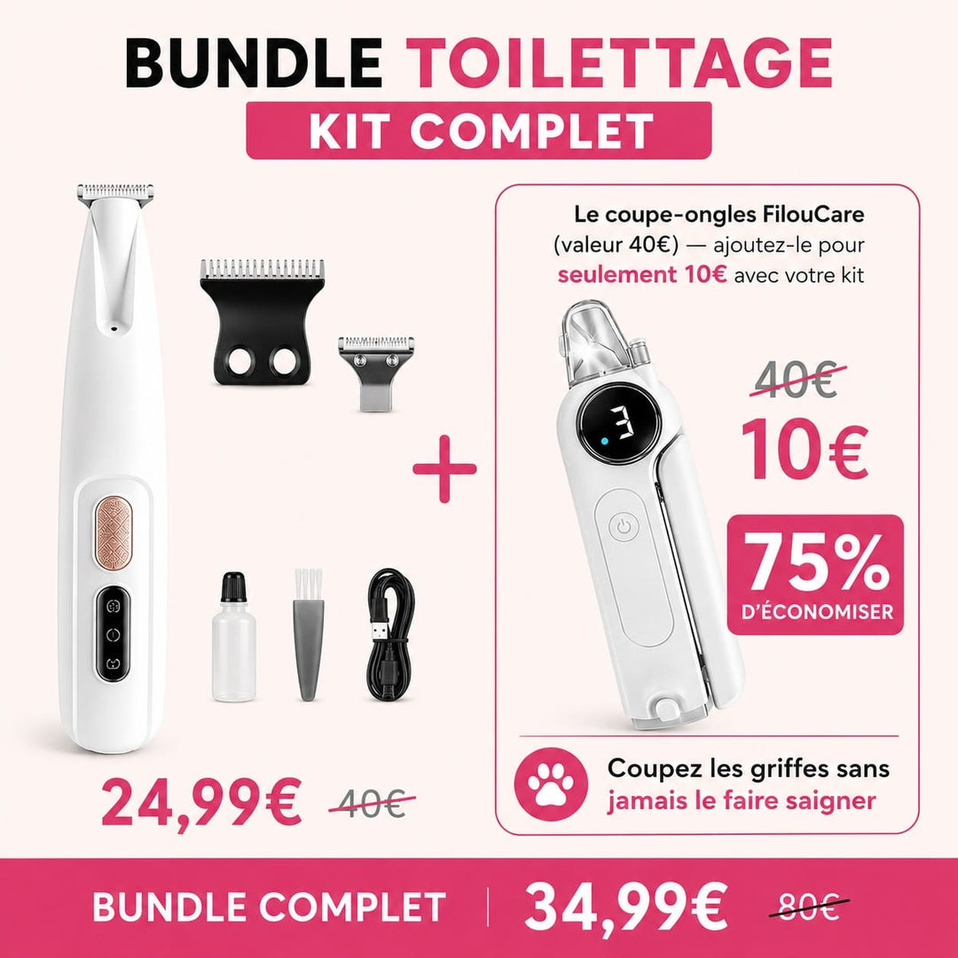 Accessoire toilettage chat : tondeuse puissante pour coupe noeuds et entretien pelage long.