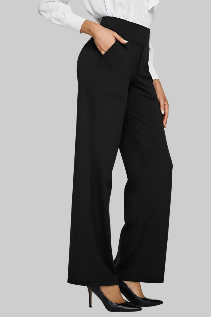 Pantalon polyvalent femme stretch, décontracté et élégant, idéal pour voyager et le quotidien.