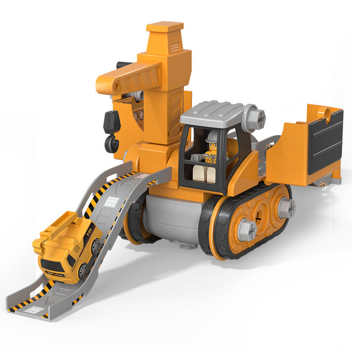 Jouet de construction en plastique durable: camion, pelle et grue pour garçons et filles. Idéal pour le développement.