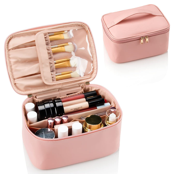 Organisateur maquillage bleu pour voyage, protège et organise vos produits de beauté.