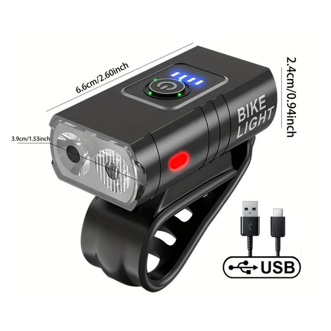 Éclairage vélo LED étanche 1000 lumens, résistant à l'eau. Idéal pour cyclisme et sécurité par tous temps.