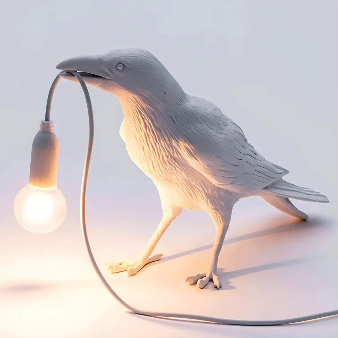 Applique murale LED corbeau noir, lumière intérieure moderne. Design artistique et décoration murale unique, lampe originale.