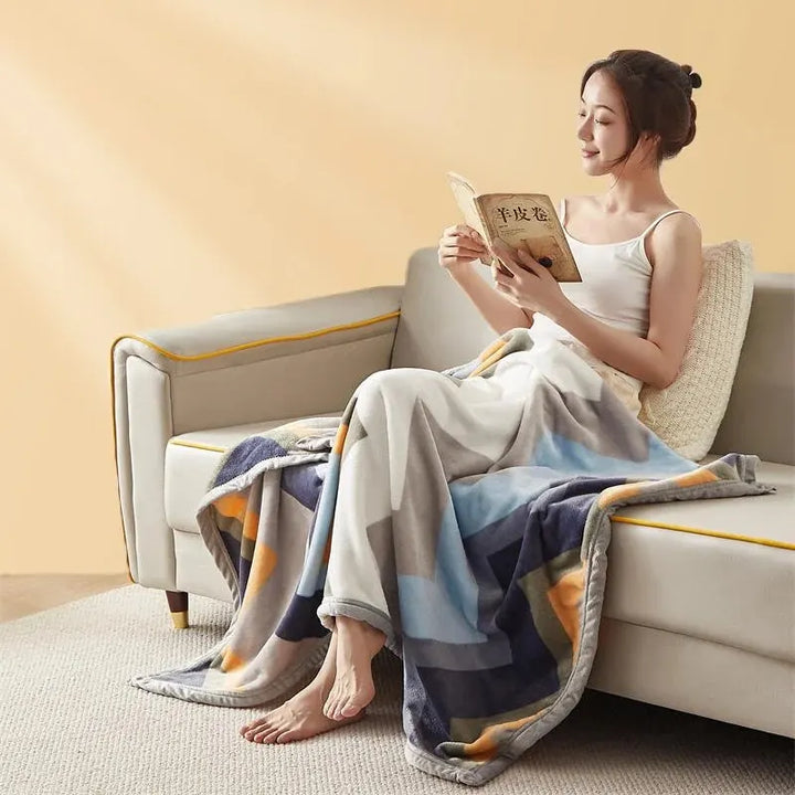 Couverture flanelle douce, chaleur et confort pour la maison. Parfaite pour le cocooning et la détente.