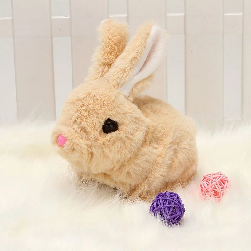 Idée cadeau: Lapin interactif doux, la peluche parfaite pour Noël ou anniversaire, apporte joie et câlins.