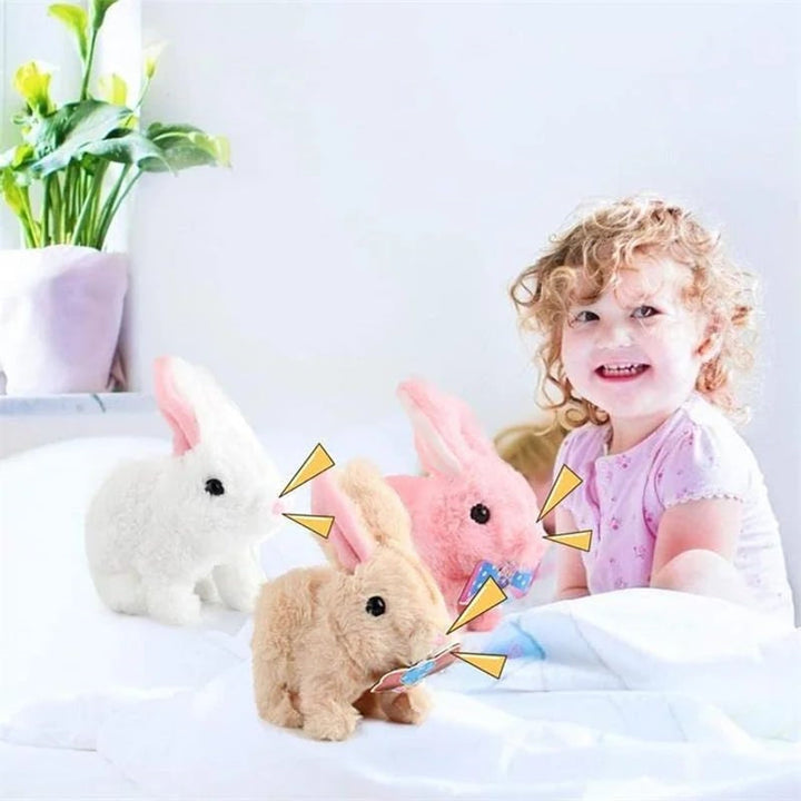 Jouet éducatif: Lapin interactif pour enfant, compagnon de jeu qui développe la logique et l'affection.