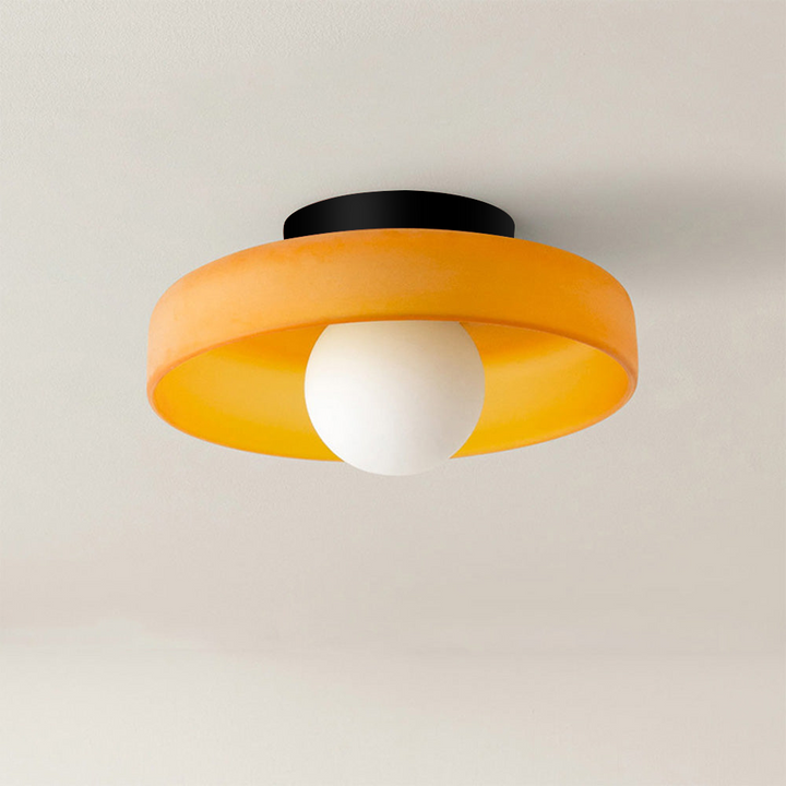 Plafonnier LED rond moderne, idéal pour salon et cuisine. Éclairage intérieur design.