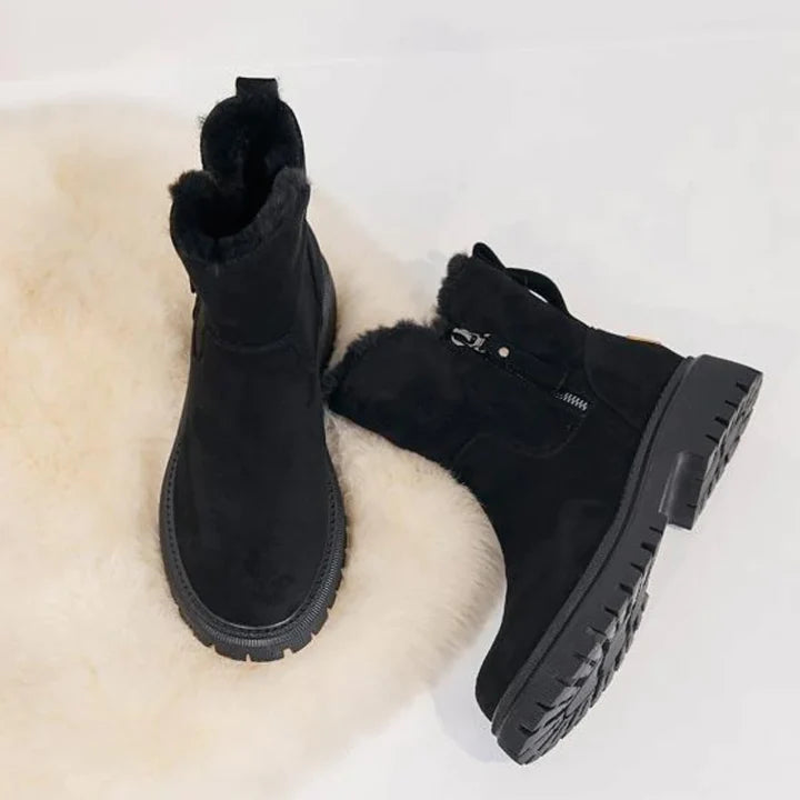 Bottes d'hiver chaudes pour femmes, idéales pour la neige, offrant confort et style élégant. Chaussures antidérapantes.