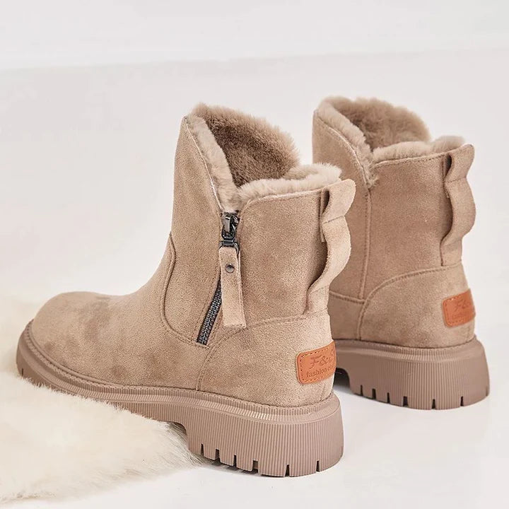 Chaussures hivernales femme: Bottes de neige antidérapantes, chaudes, élégantes et très confortables pour la ville.