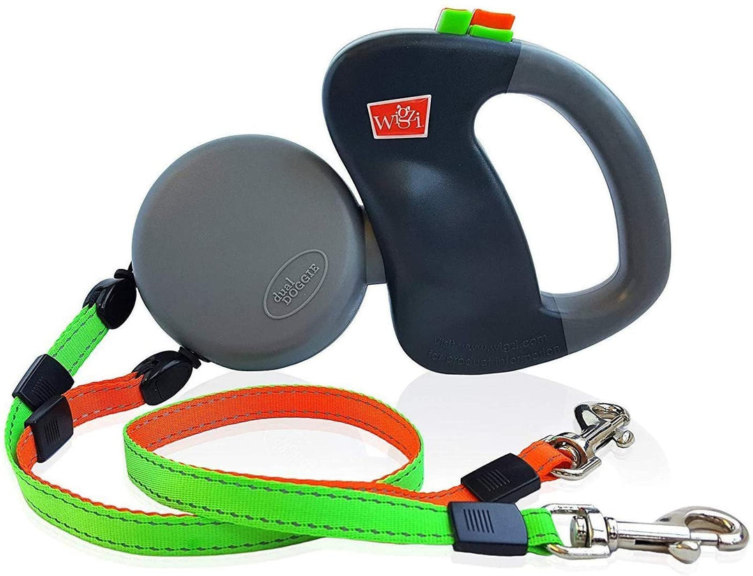 Laisse double pour 2 chiens, système anti-emmêlement. Idéale pour des promenades sereines et un contrôle sécurisé en extérieur.