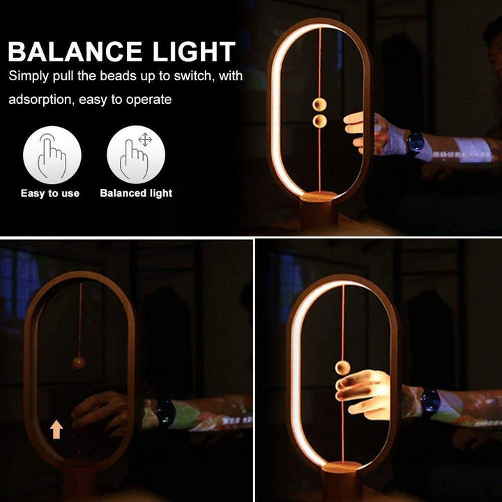 Lampe LED de bureau au design innovant, avec un interrupteur flottant magnétique, pour une ambiance moderne et épurée.