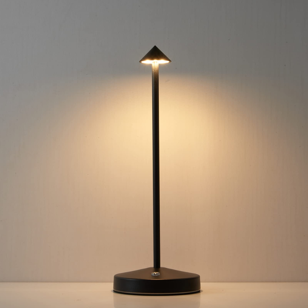Lampe de table LED sans fil, étanche, dimmable pour jardin, balcon ou chambre à coucher.